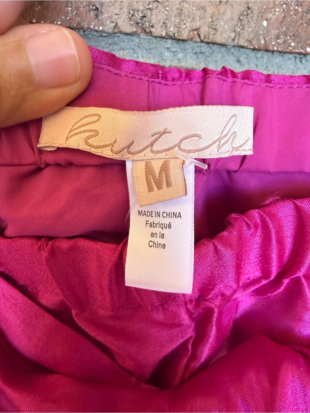 Hutch by Anthropologie Satin Bow-Front Jumpsuit - Pink (NWT) Size Medium - Picture 6 of 10